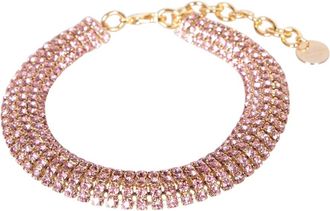Silvia Gnecchi Boldy Halsketting - Dames - Kettingen - Roze - ONE Size - Leer - Accessoires