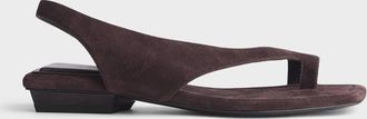 Rag & Bone Womens Liv Suede Sandals In Dark Chocolate