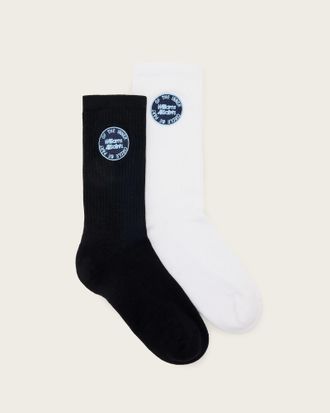 AllSaints Williams X AllSaints Embroidered Socks 2 Pack