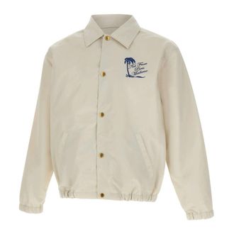 Dr&ocirc;le de Monsieur Light Jackets, male, White, Size: L Slogan Palmiers Jacket