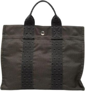 Herm&egrave;s Pre-owned Herline PM Tote Bag - Dames - Vintage Shopper - Grijs - ONE Size - Vintage