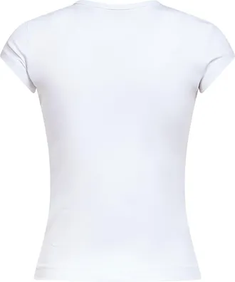 Diesel Womens T-Shirt T-Angie-Od White Cotton T-Shirts & Jerseys