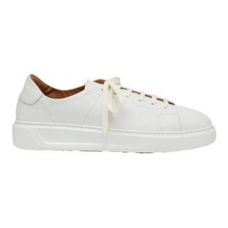 Elia Maurizi Schoenen, Heren, Wit, 40 EU, Suède, Witte suède sneaker met natuurrubberen zool