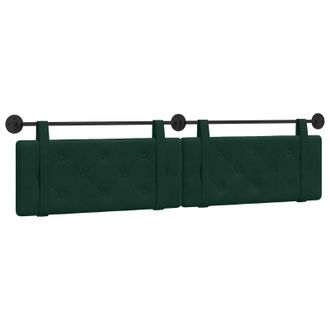 vidaXL Cabecero Colgante Verde Oscuro Terciopelo Vidaxl
