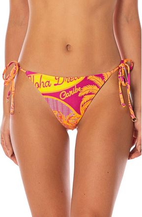 Maaji Dream Reversible Side Tie Bikini Bottoms in Purple at Nordstrom, Size Medium