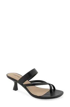 Esprit Elian Toe Loop Sandal in Black Pu at Nordstrom Rack, Size 6.5