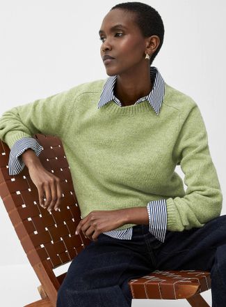 Contemporaine Womens Solid essential boxy sweater