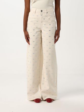 Self Portrait Jeans SELF-PORTRAIT Woman color Yellow Cream