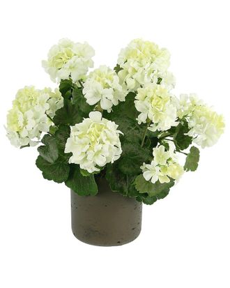 Creative Displays Inc. Uv Protected Outdoor White Geranium Arrangement