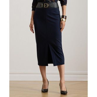 Ralph Lauren Rechte midirok met ceintuur, MERREDI