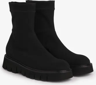 Pedro Garcia Black textile bootie | Selen| Autumm - Winter 24 | PEDRO GARCIA