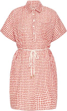 Ichi Shirt Dress - Dames - Shirt Kleedjes - Rood - XS - Kleedjes