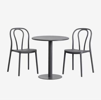 Sklum Sklum - Set De Mesa Redonda &Oslash;70 Cm Y 2 Sillas De Jard&iacute;n Mizzi