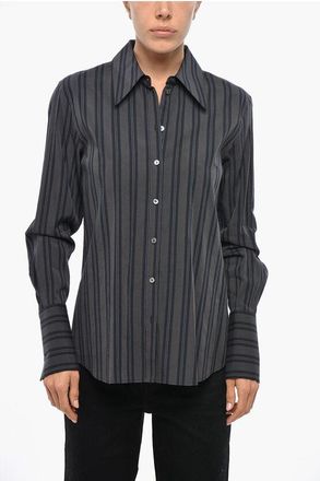 Tory Burch Camicia in Popeline con Motivo Bayadere taglia 40