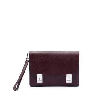Prada Pre-owned Clutches, female, Red, Size: ONE SIZE Pre-owned Vintage Saffiano Clutch