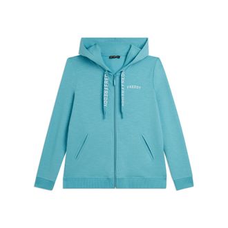 Freddy Felpa Cappuccio e Zip in Tessuto Fiammato e Coulisse FREDDY