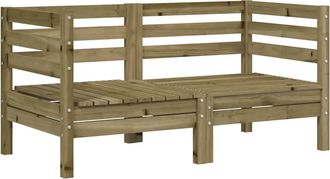 vidaXL Sof&aacute;s De Esquina De Jard&iacute;n 2 Uds Madera De Pino Impregnada Vidaxl