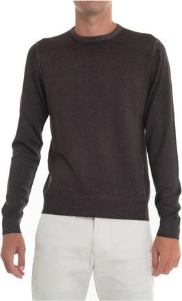 Gran Sasso Round-neck pullover - Heren - Ronde hals truien - Bruin - 5XL - Wol - Truien & Vesten