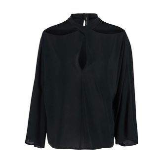 Federica Tosi Dames, Blouses & Shirts, Zwart, Maat: L