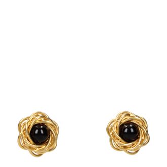 Patou Orecchini Donna In Ottone Oro E Nero