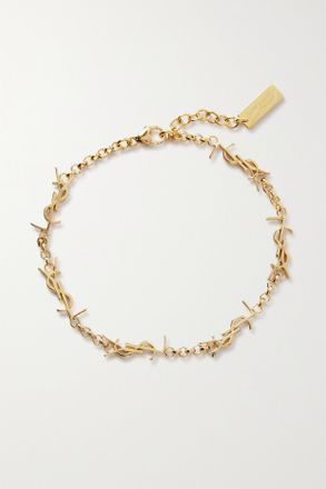 Saint Laurent Bracciale In Metallo Dorato Cassandre - Oro