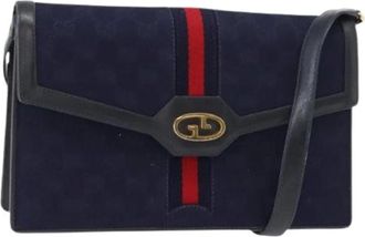 Gucci Pre-owned Cross Body Bags, female, Blue, Size: ONE SIZE Pre-owned Vintage Cross Body Bag