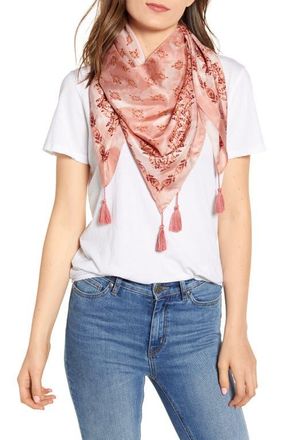Treasure & Bond Silk Square Scarf in Pink Desert Geo at Nordstrom