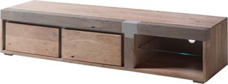 Massivmoebel24 Amsterdam 101 Mobile Tv In Legno Di Acacia - Laccato / Natur 180x48x39