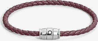 Montblanc Glattleder-Flechtarmband 3 Rings Cassis - 63