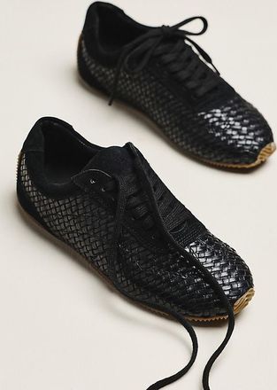 Maeve Woven Leather Sneakers