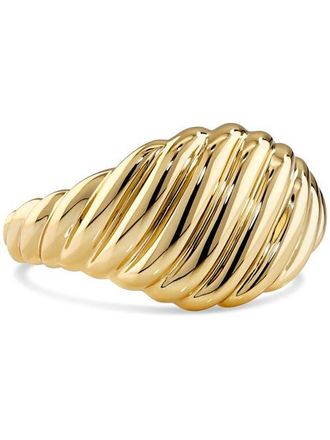 Devata Rope Ring in Gold Plated Sterling Silver, 12mm in Yellow Gold at Nordstrom, Size 7