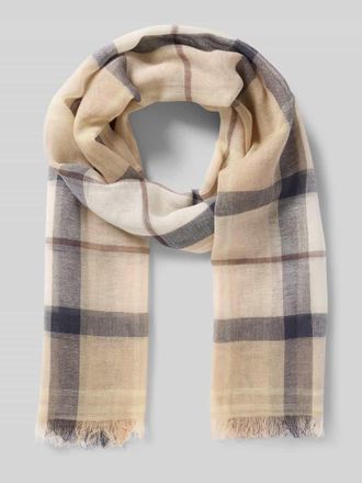 Barbour Schal aus Baumwoll-Leinen-Mix Modell WELTON in Beige, Gr&ouml;&szlig;e 1