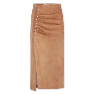 Paco Rabanne Dames, Rokken, Beige, Maat: M Leer