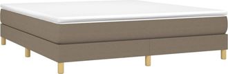 vidaXL Estructura De Cama Con Somier Tela Gris Taupe 160x200 Cm Vidaxl