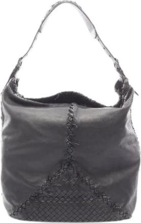 Bottega Veneta Pre-owned Shoulder Bags, female, Black, Size: ONE SIZE Pre-owned Intrecciato Leather Tote Bag
