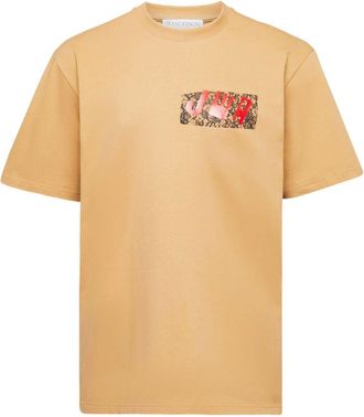 J.W.Anderson JWA lace-print T-shirt - men - Cotton - L - Neutrals