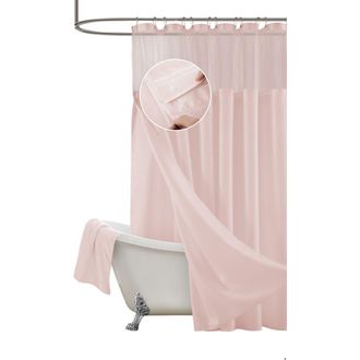 Dainty Home Waffle Weave Shower Curtain in Pink at Nordstrom Rack