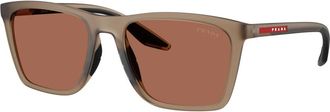 Prada Sunglasses, unisex, Gray, Size: 56 MM Linea Rossa PS B08S Sunglasses