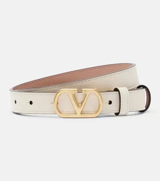 Valentino Garavani Cintur&oacute;n reversible de piel con VLogo