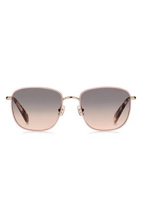 Kate Spade New York kiylah 53mm square sunglasses in Pink/Gold at Nordstrom