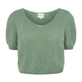 Americandreams Lolanda Pullover - Dames - Ronde hals truien - Groen - XL - Wol - Truien & Vesten