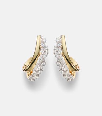 Yeprem Golden Strada 18kt gold earrings with diamonds