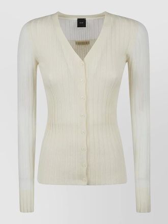Pinko slim fit wool silk cashmere cardigan