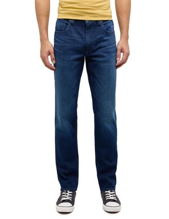 Mustang Straight-Jeans MUSTANG Style Washington Straight, Herren, Gr. 42, L&auml;nge 34, blau (schwarz34), Denim/Jeans, Obermaterial: 99% Baumwolle, 1% Elasthan, s