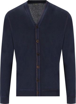 Bob Cardigans - Heren - Vesten - Blauw - M - Katoen - Truien & Vesten