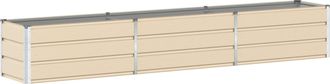 vidaXL Jardinera Marfil 290 X 50 X 45 Cm Acero Galvanizado Vidaxl