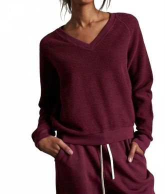 perfectwhitetee Zuri Sweatshirt In Dark Burgundy