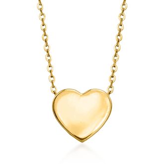 RS Pure by Ross-Simons 14kt Yellow Gold Heart Pendant Necklace