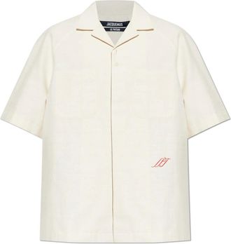 Jacquemus Overhemden, Heren, Beige, M, Katoen, Romarin Shirt