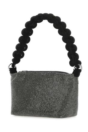 Kara Womens Black Rhinestones Handbag Hematite Borse A Mano Bag